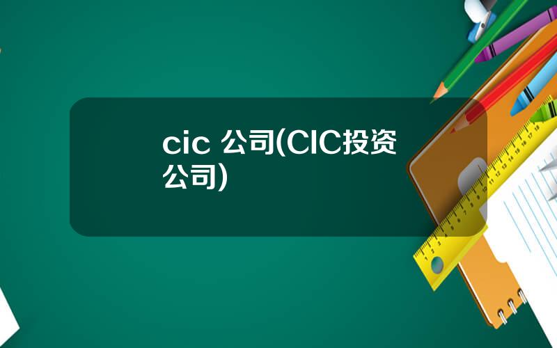 cic 公司(CIC投资公司)